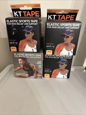 KT Tape Elastic Sports Tape - Beige (4 Pack)